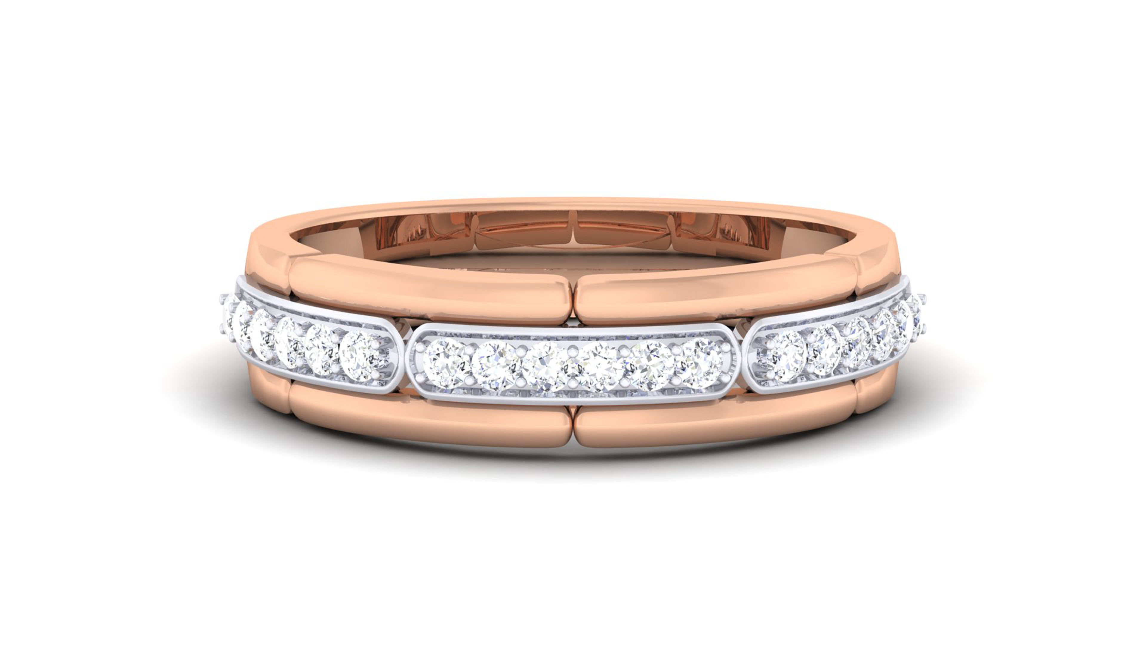 Couple Band Ring 3dm mgx render detail 3D print model_5