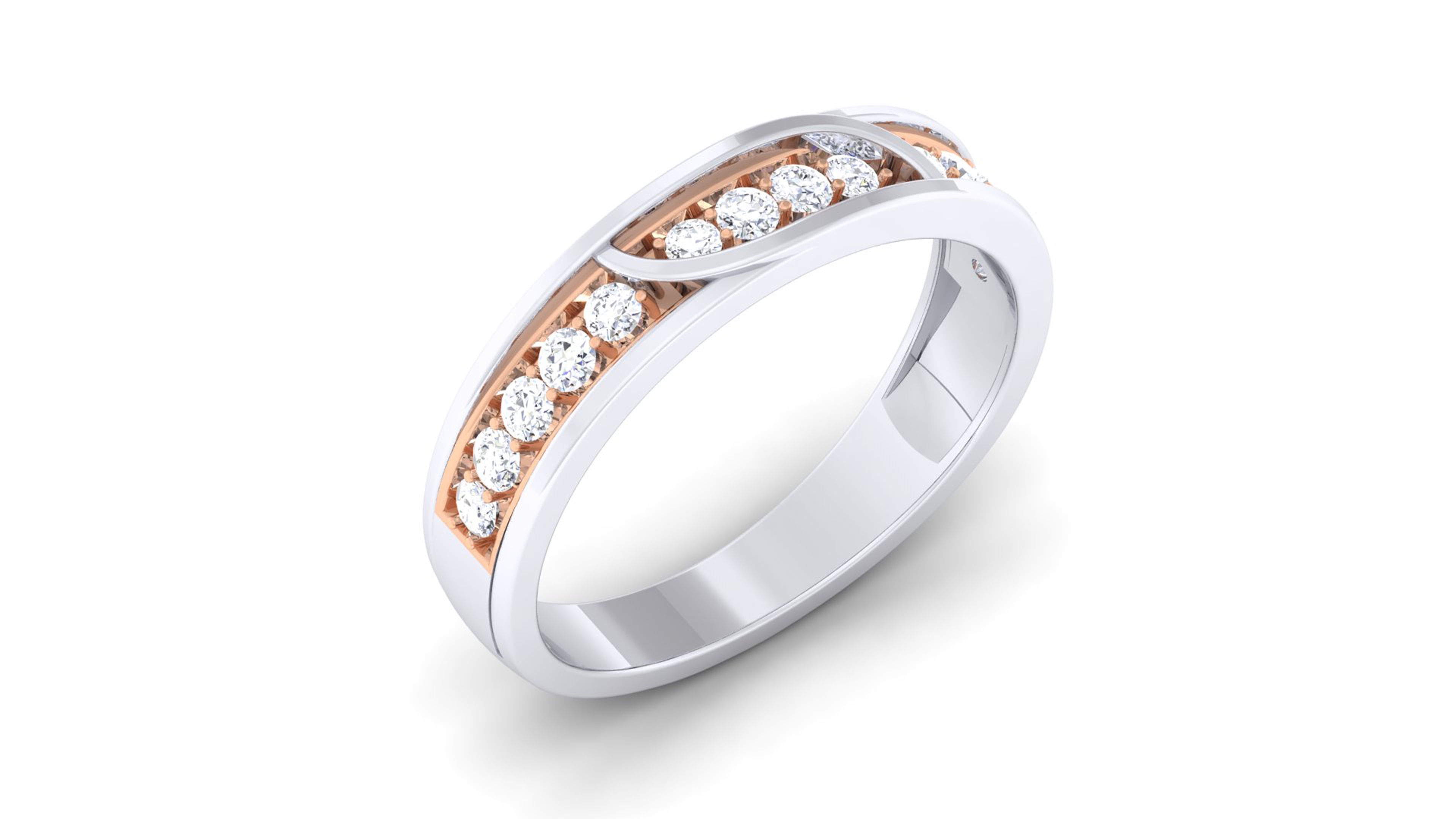 Couple Band Ring 3dm mgx render detail 3D print model_7