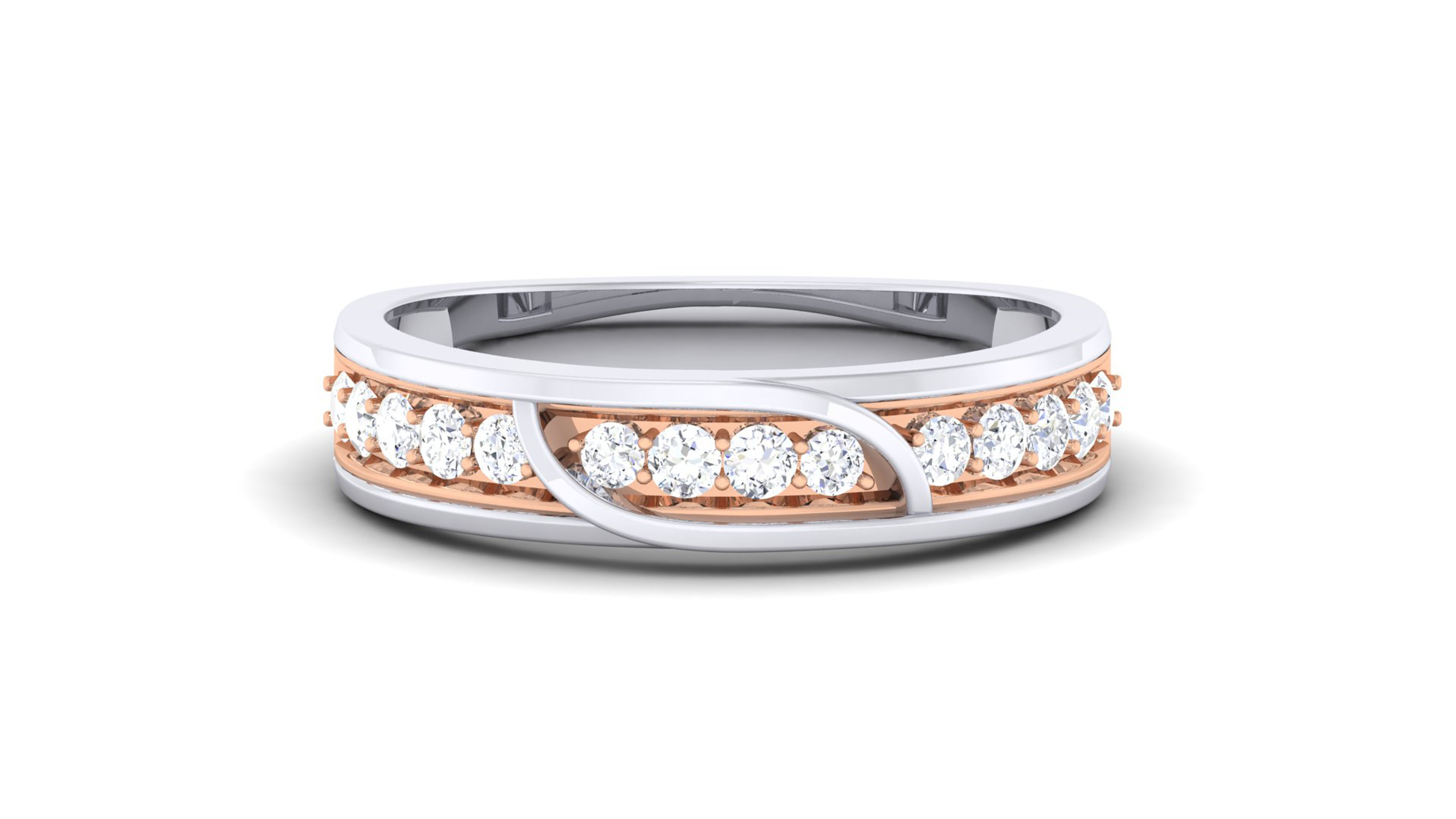 Couple Band Ring 3dm mgx render detail 3D print model_9