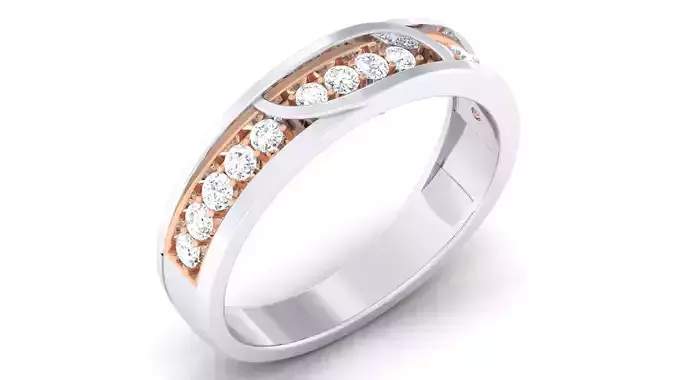 Couple Band Ring 3dm mgx render detail