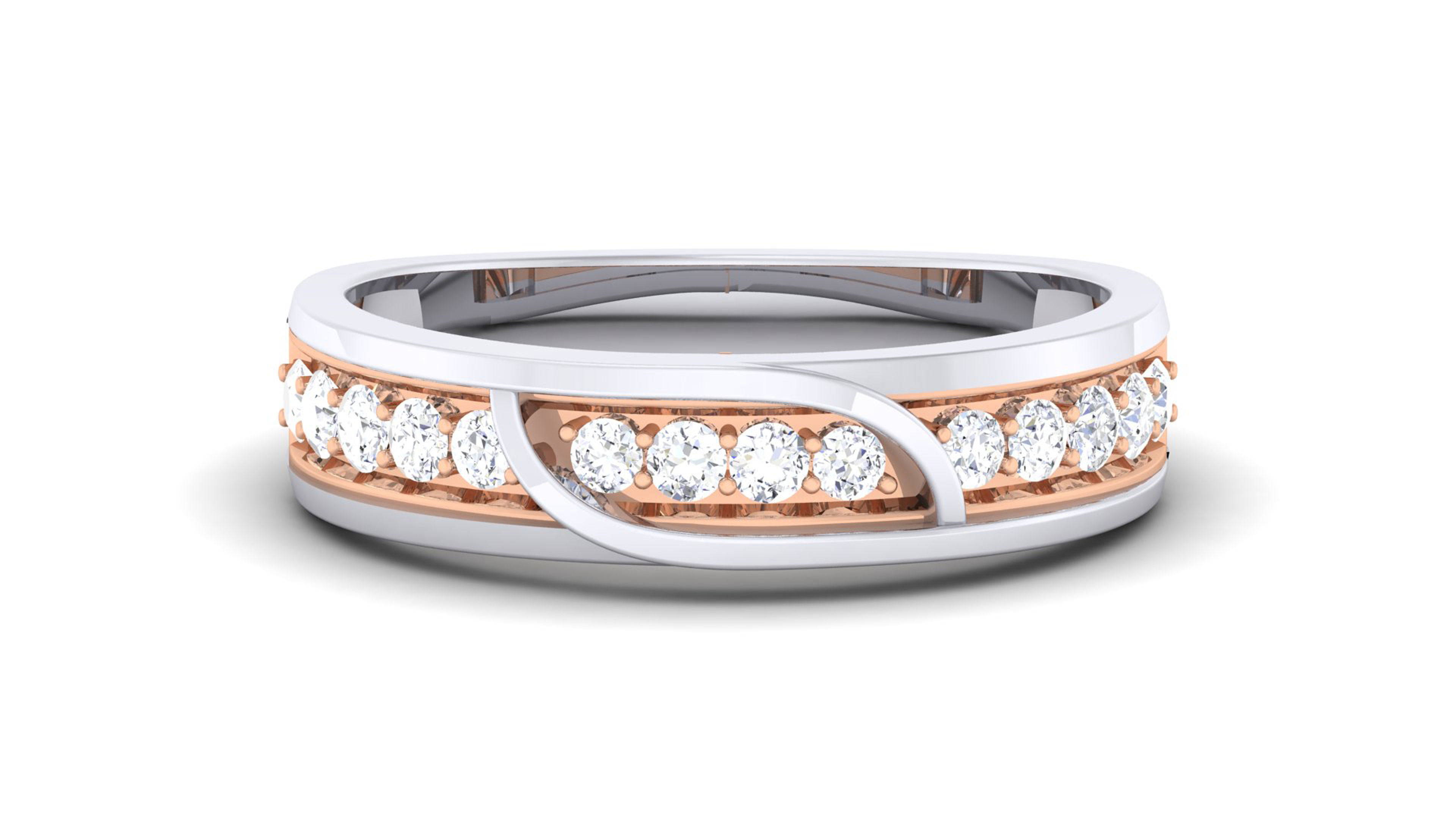 Couple Band Ring 3dm mgx render detail 3D print model_5