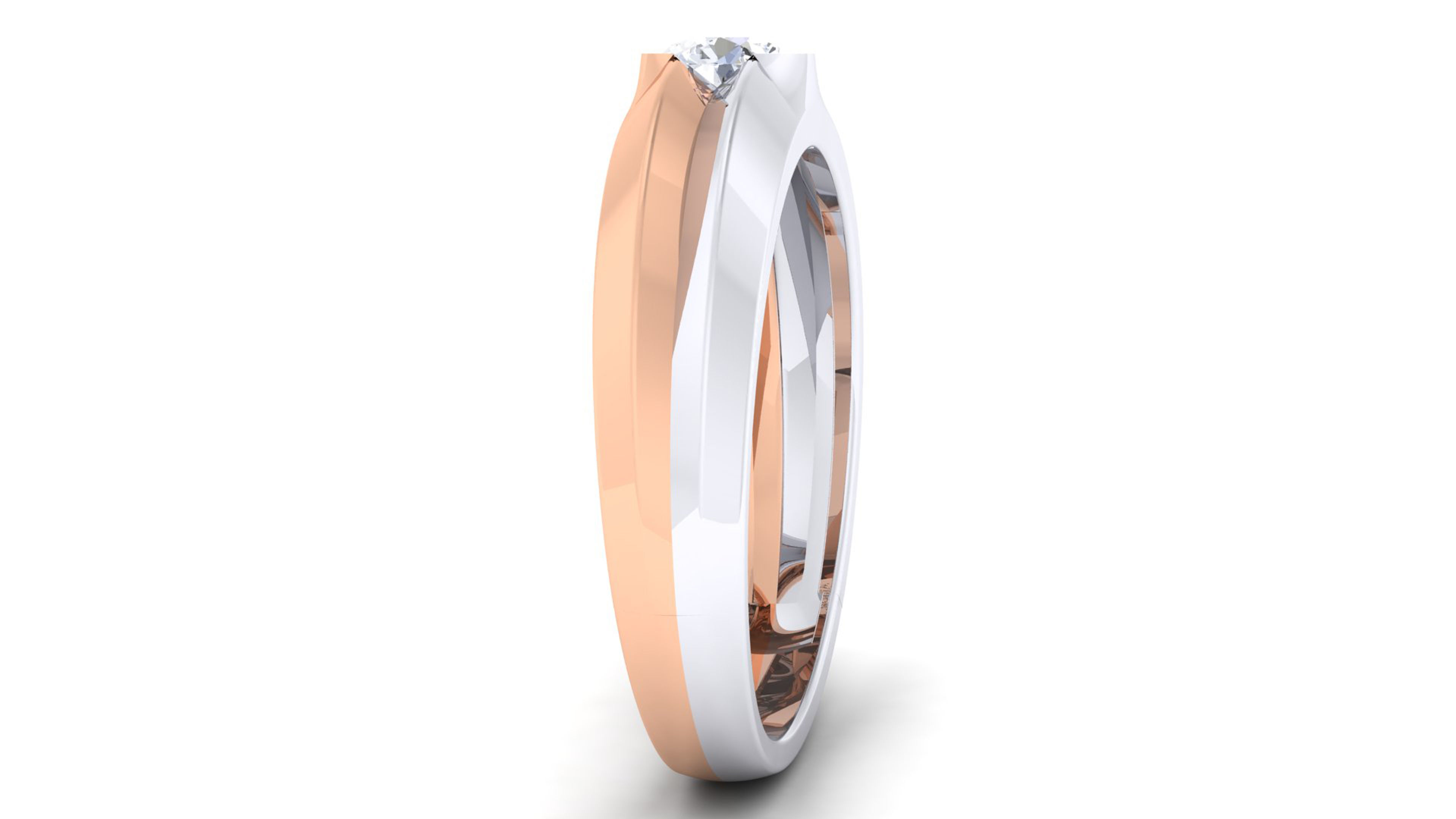 Couple Band Ring 3dm mgx render detail 3D print model_5