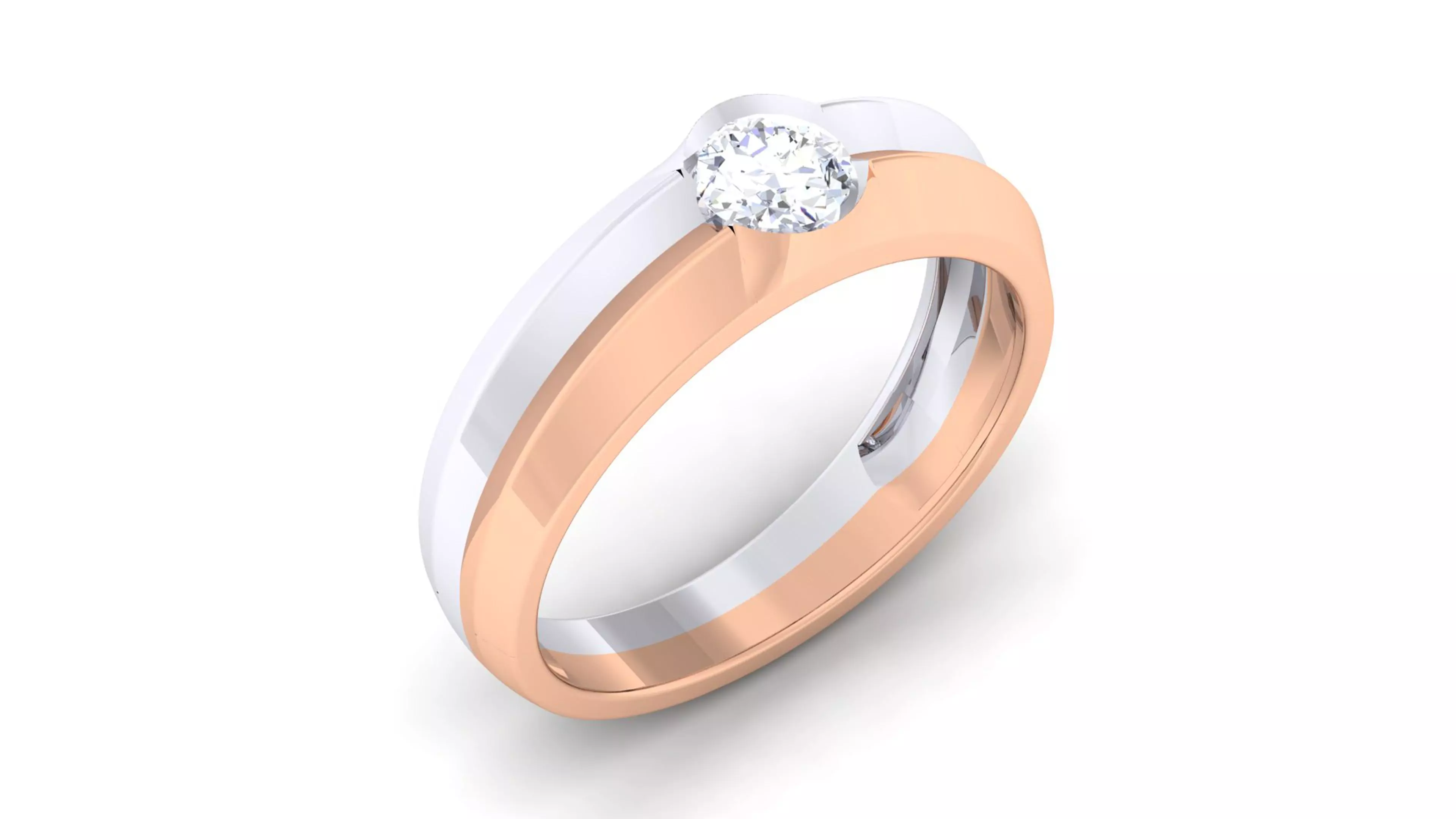 Couple Band Ring 3dm mgx render detail 3D print model_0