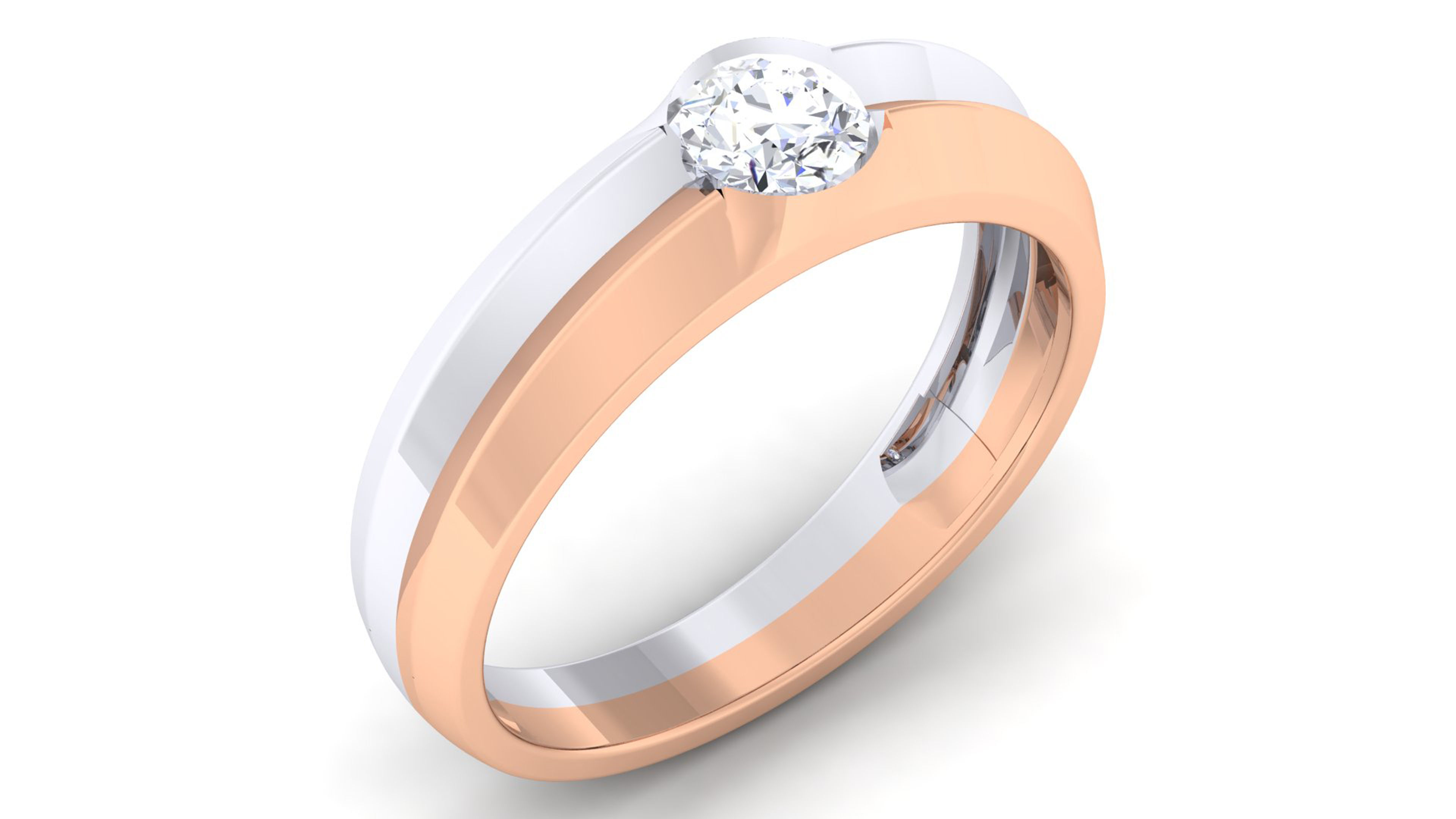 Couple Band Ring 3dm mgx render detail 3D print model_8