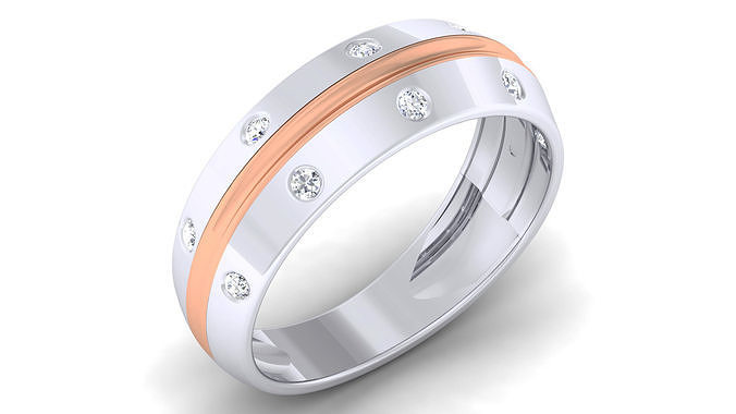 Couple Band Ring 3dm mgx render detail 3D print model