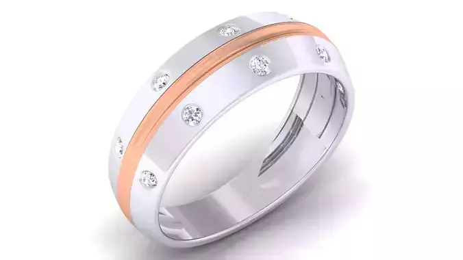 Couple Band Ring 3dm mgx render detail 3D print model