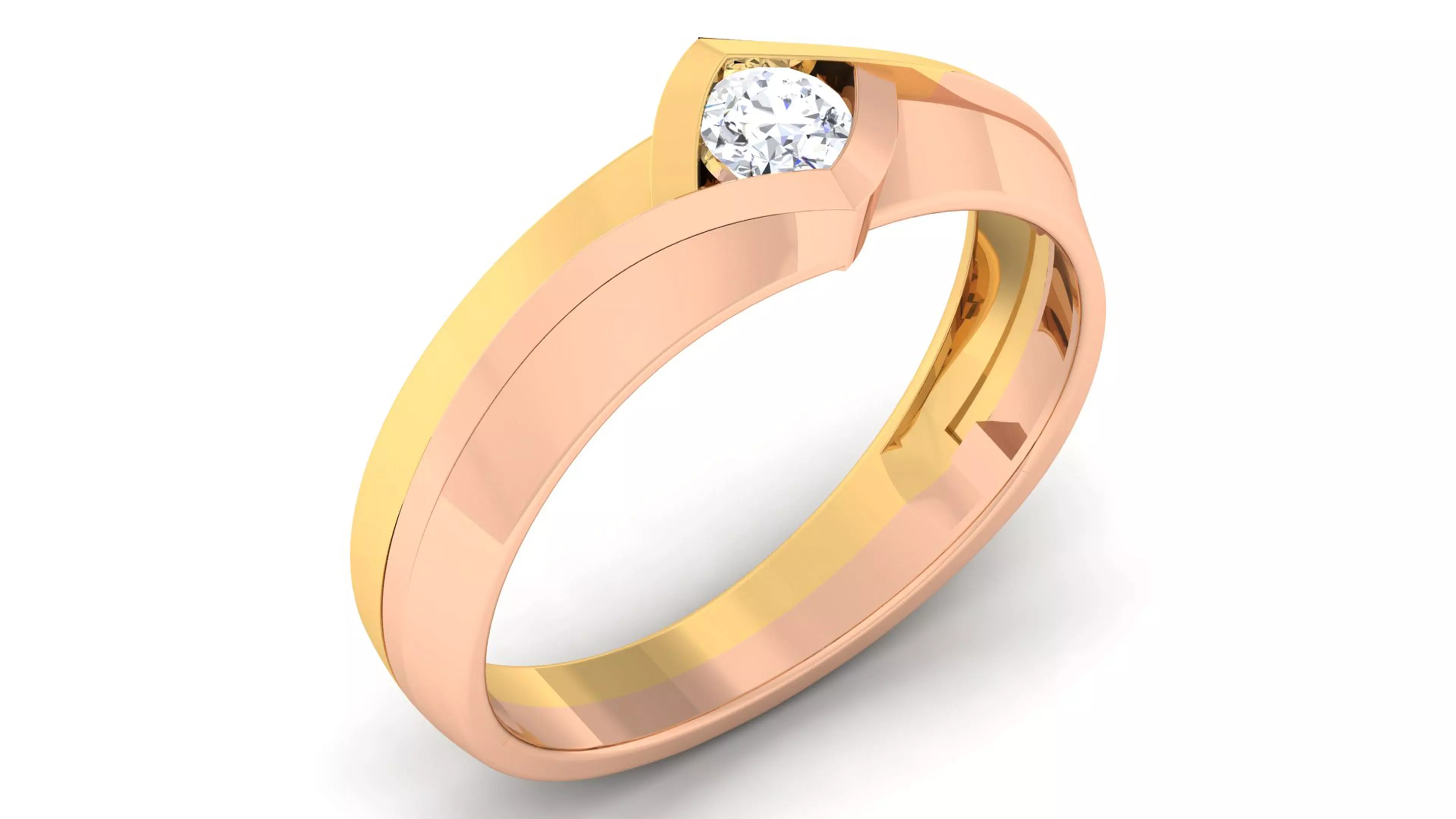 Couple Band Ring 3dm mgx render detail 3D print model_0