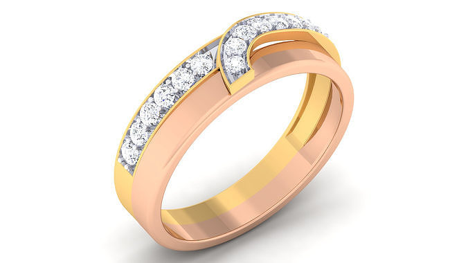 Couple Band Ring 3dm mgx render detail 3D print model