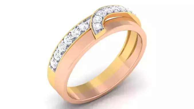 Couple Band Ring 3dm mgx render detail 3D print model