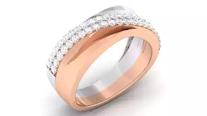 Couple Band Ring 3dm render detail