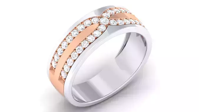 Couple Band Ring 3dm mgx render detail