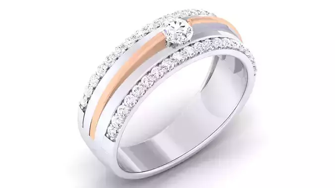 Couple Band Ring 3dm mgx render detail 3D print model
