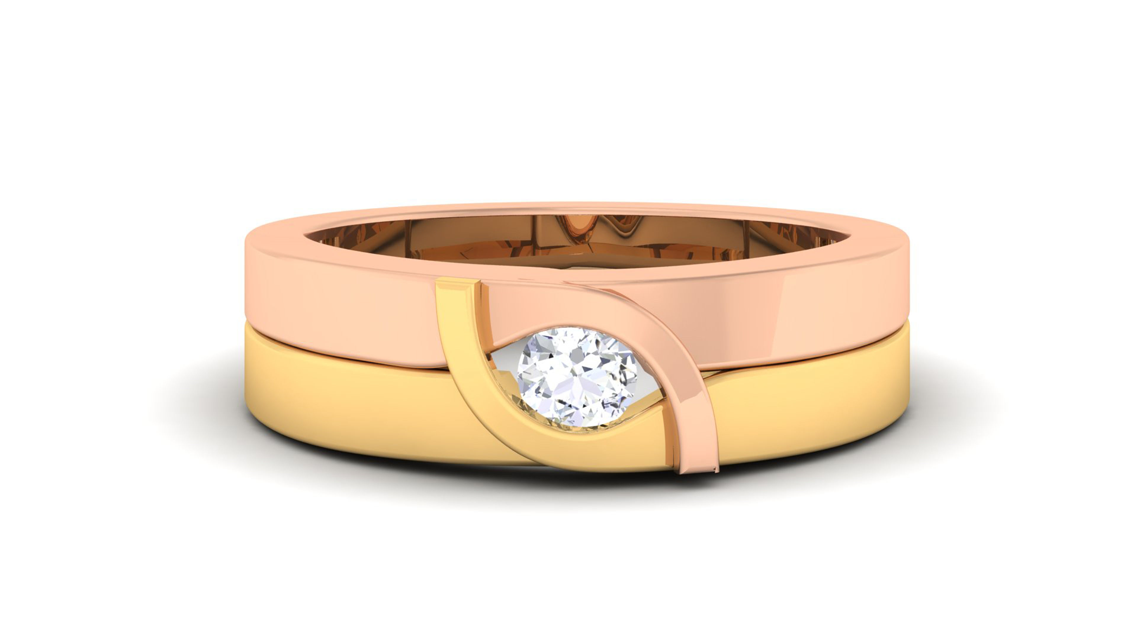 Couple Band Ring 3dm mgx render detail 3D print model_9