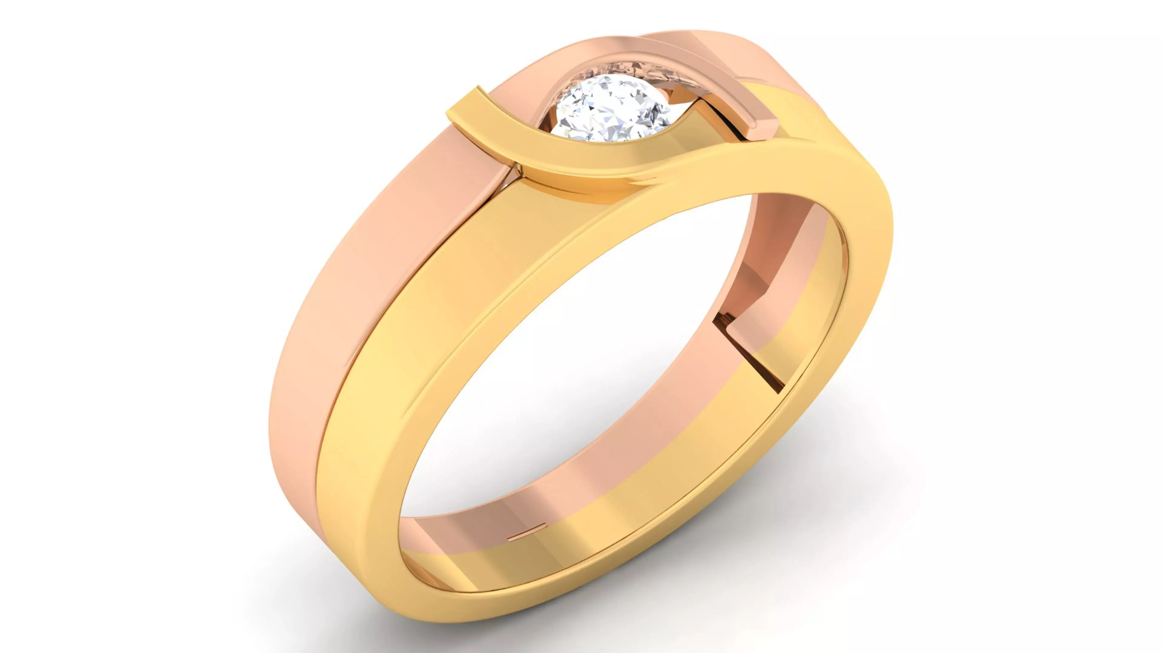 Couple Band Ring 3dm mgx render detail 3D print model_0