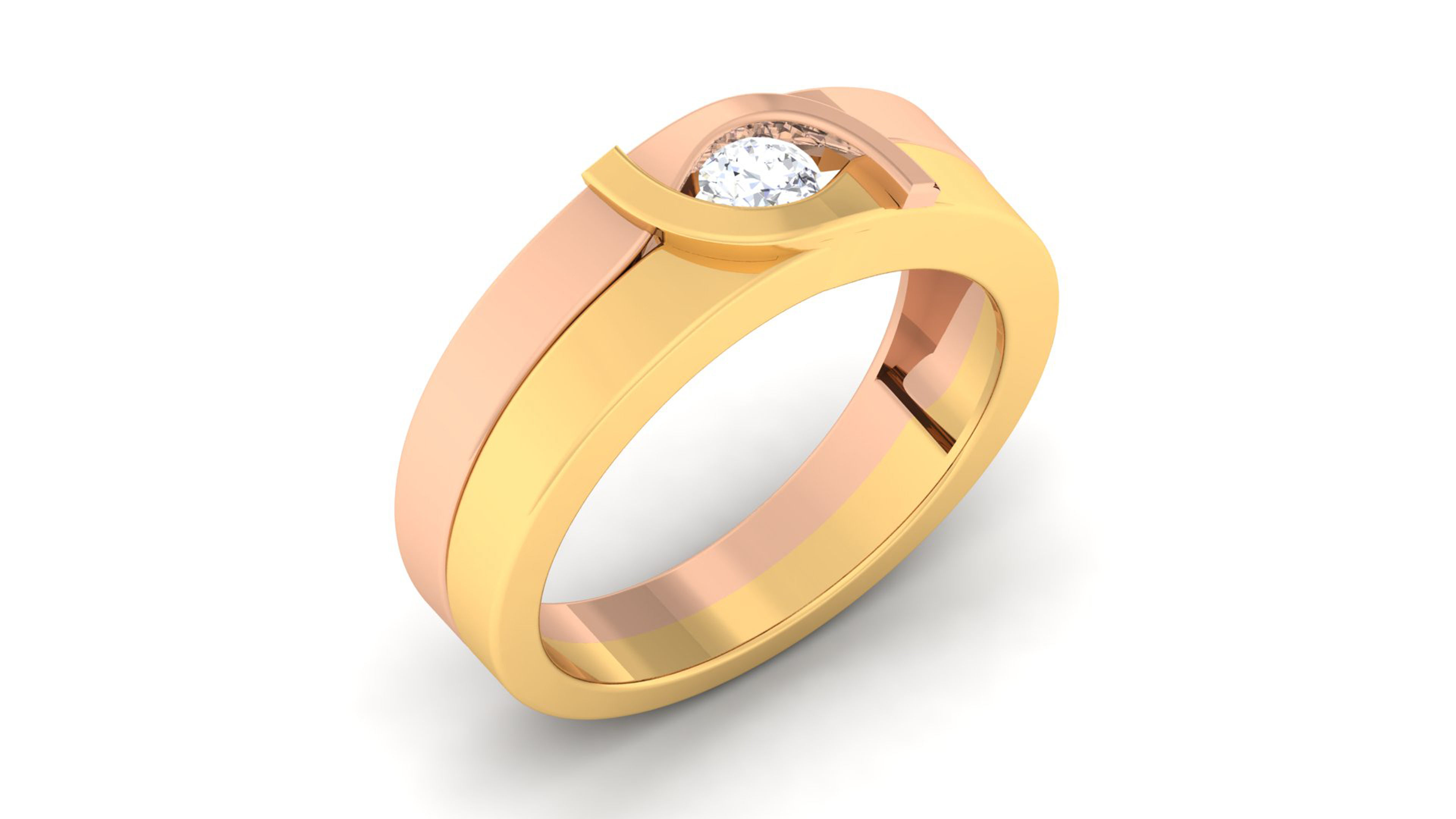Couple Band Ring 3dm mgx render detail 3D print model_7