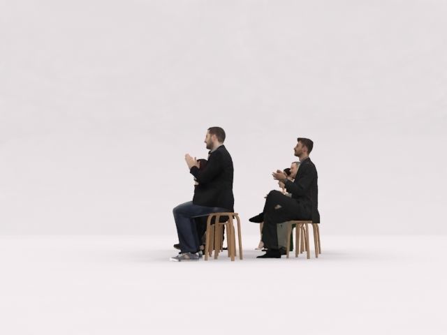 10x LOW POLY ELEGANT CASUAL PEOPLE AUDIENCE VOL01 CROWD Low-poly 3D model_5