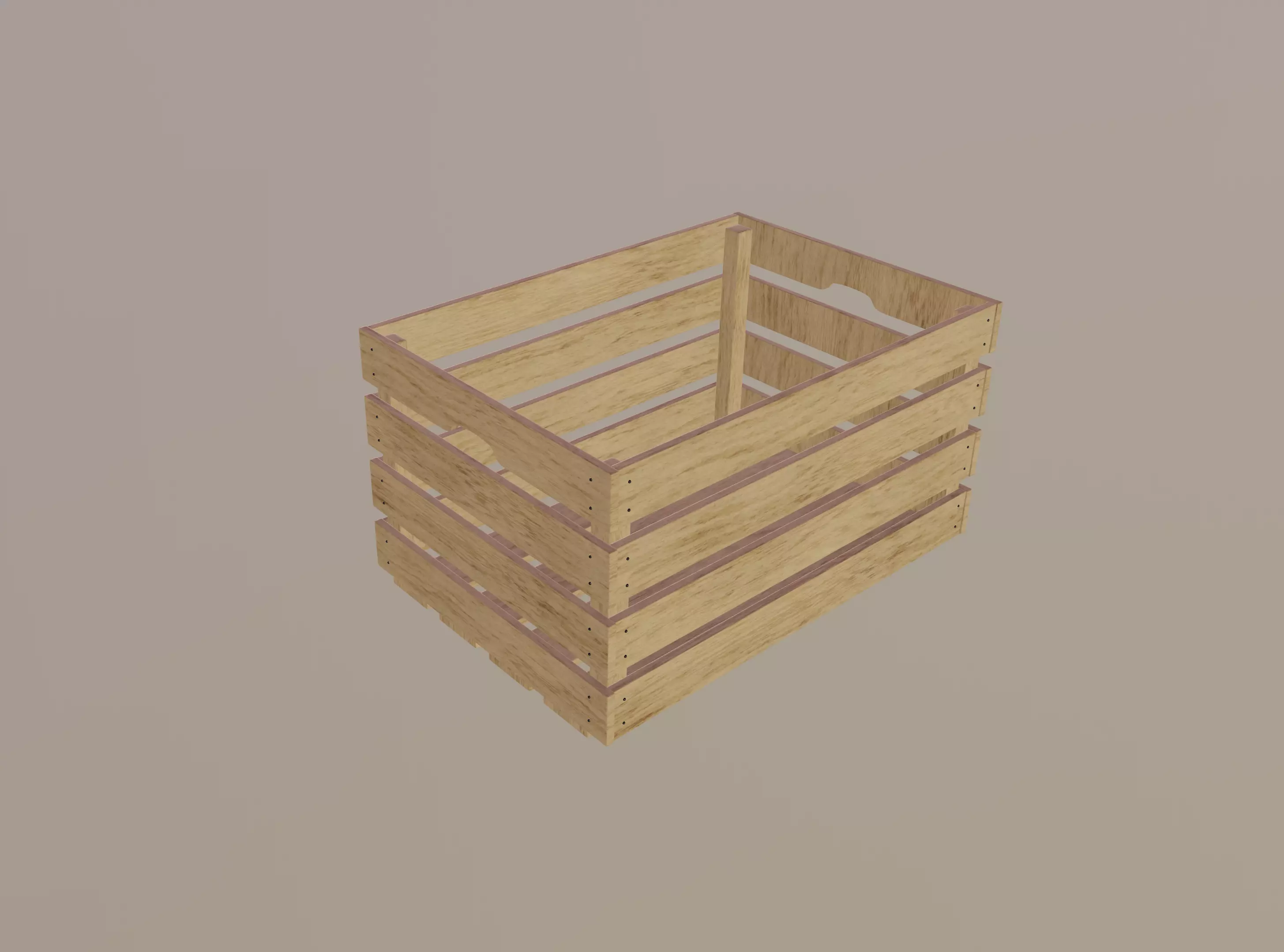 Crate wooden 3D model_0