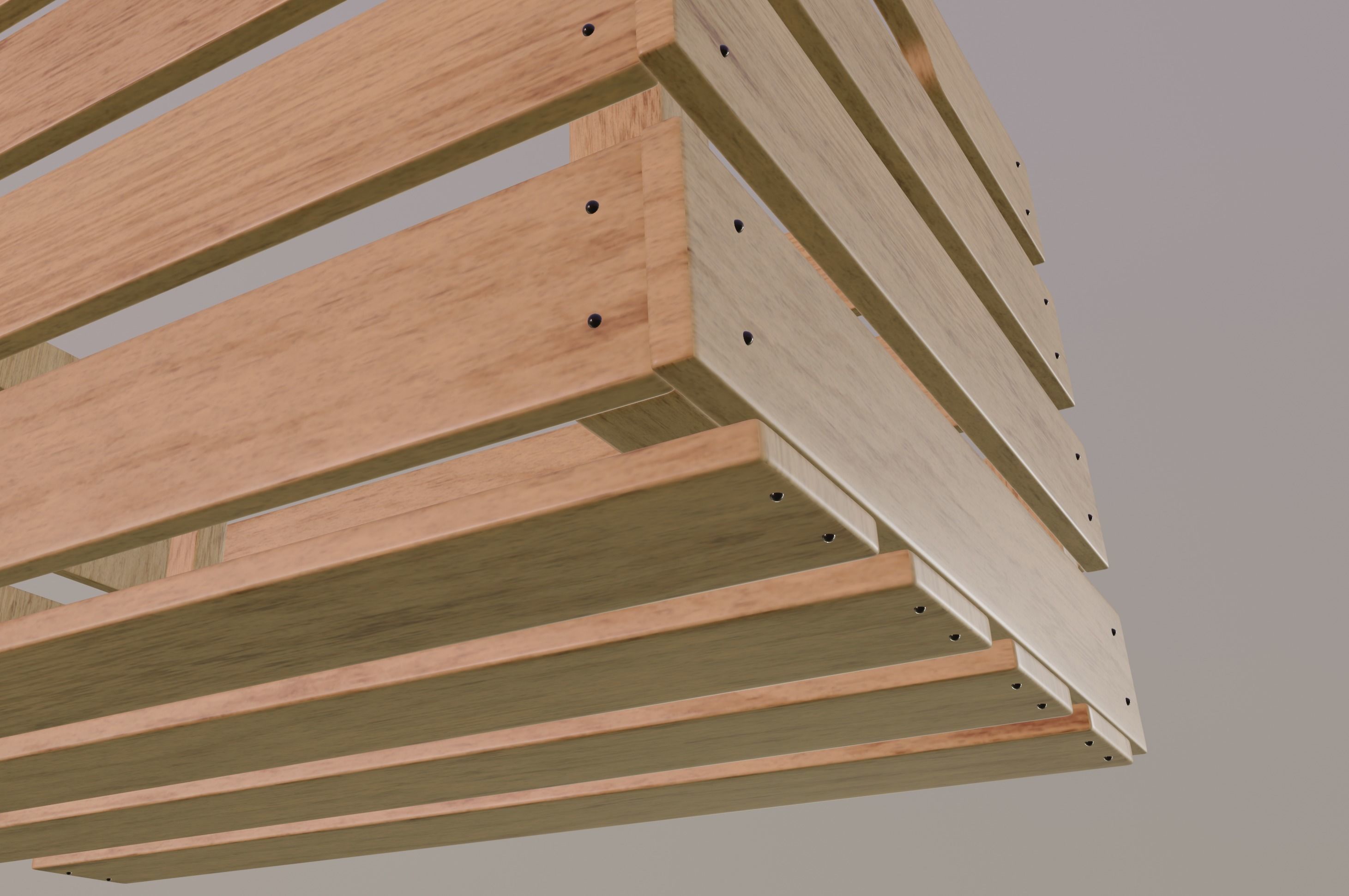 Crate wooden 3D model_9