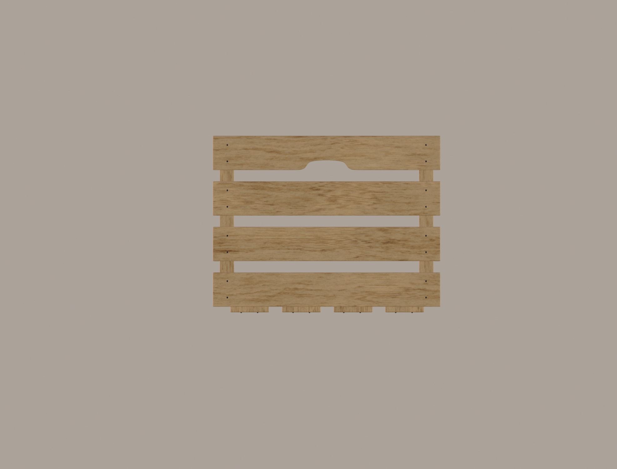 Crate wooden 3D model_1