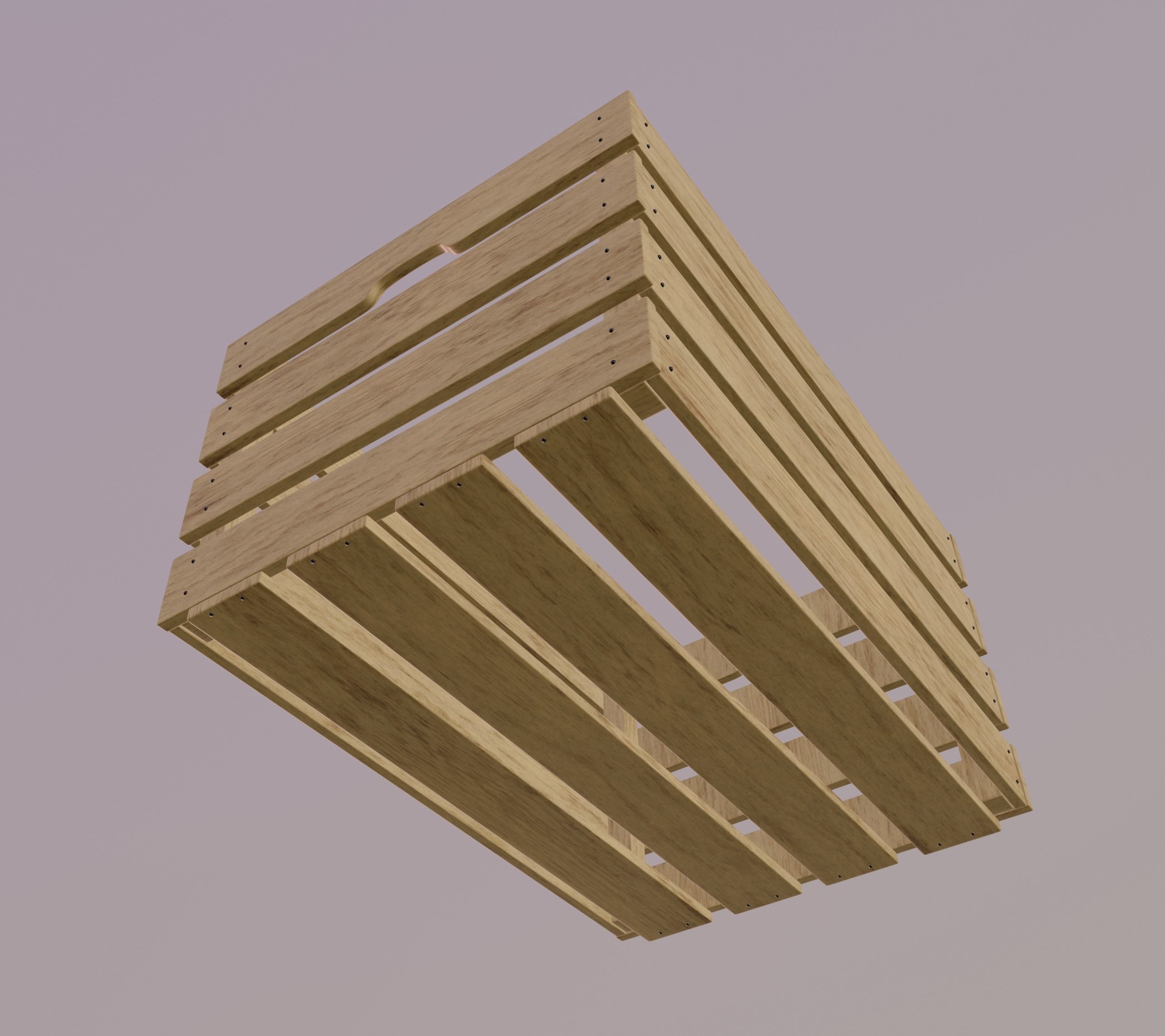 Crate wooden 3D model_8