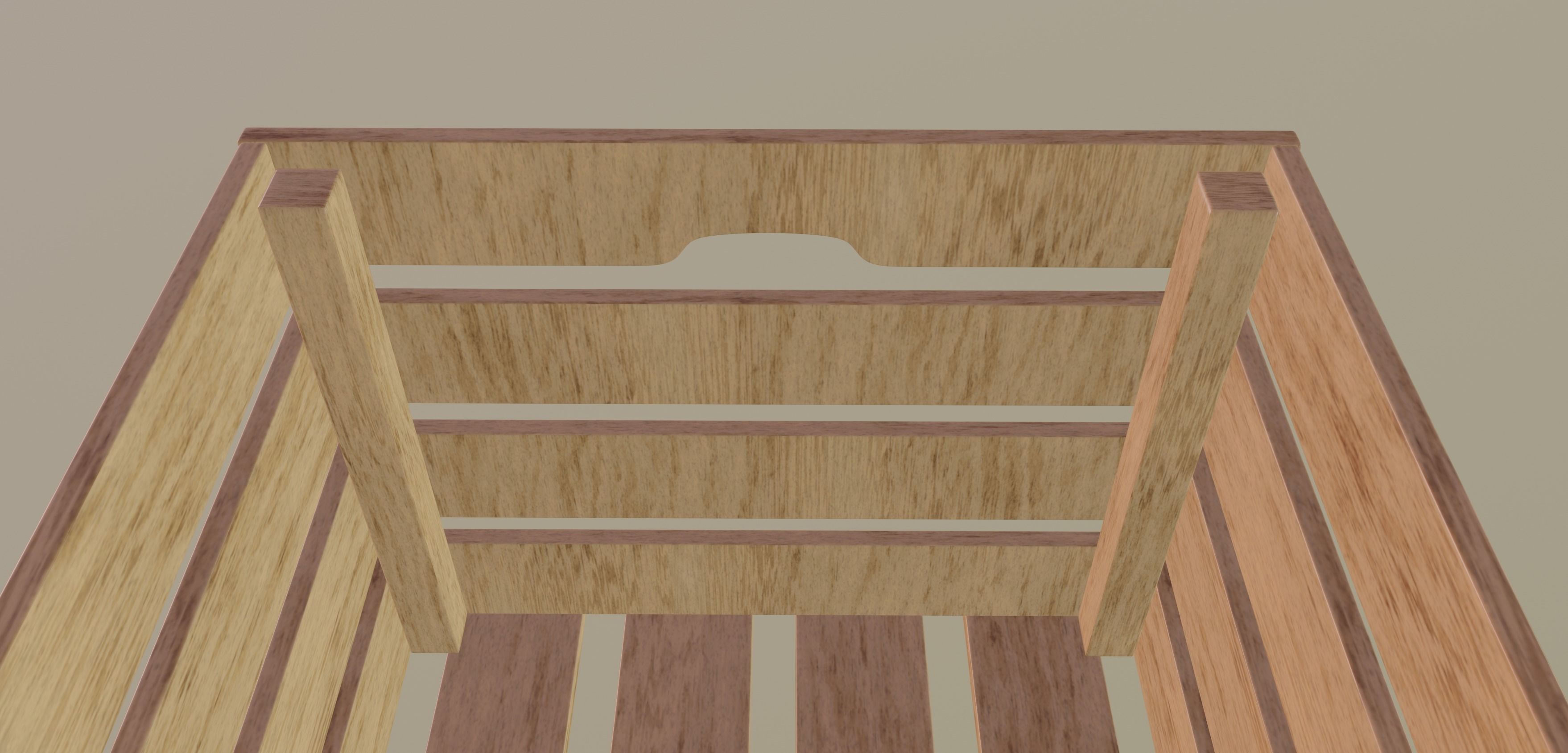 Crate wooden 3D model_6