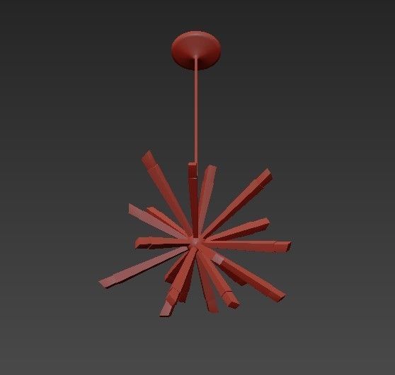 Starburst Pendant 3D model_3
