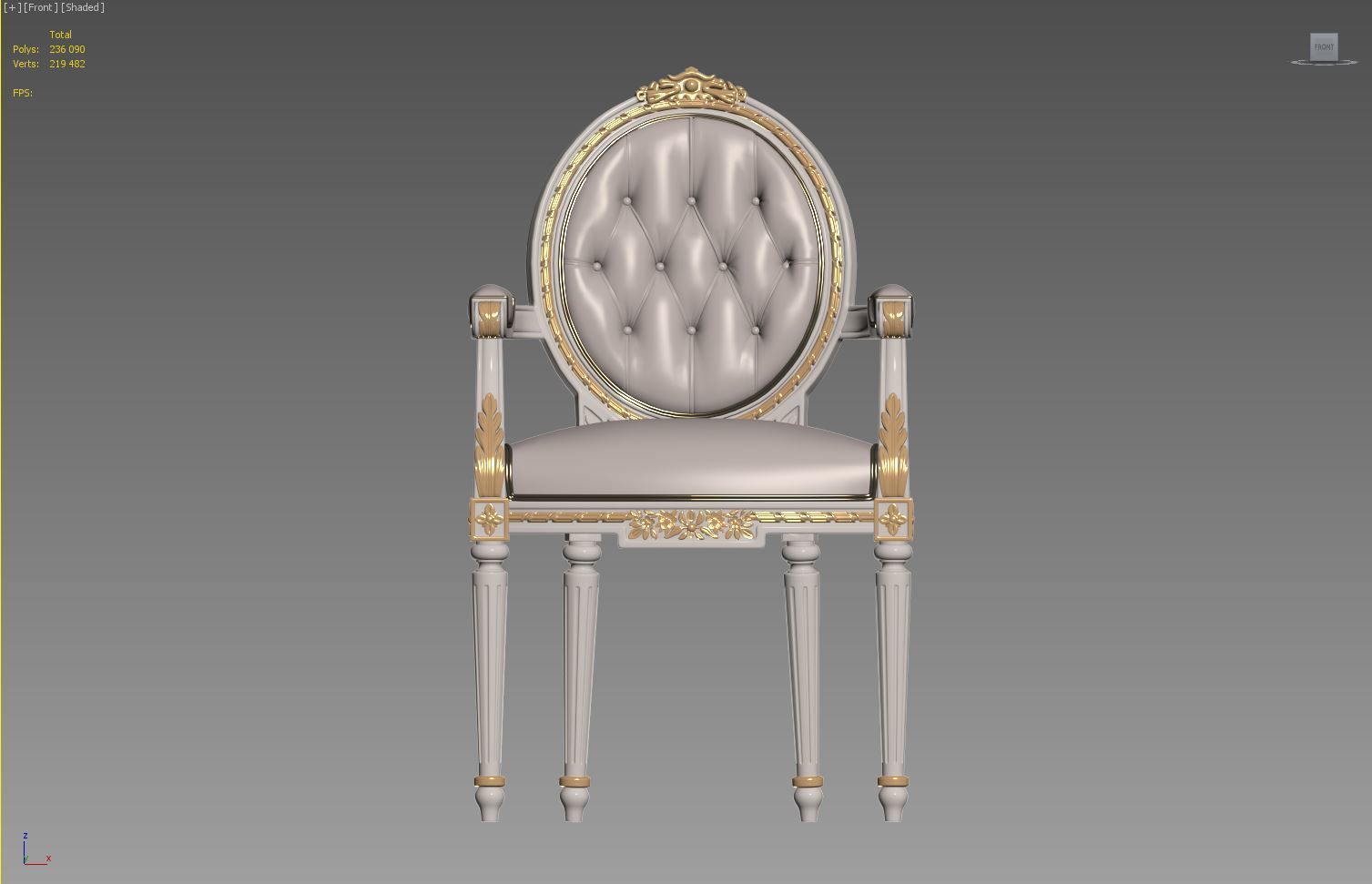 Angelo Cappellini Degas Armchair art 724 PI 3D model_4