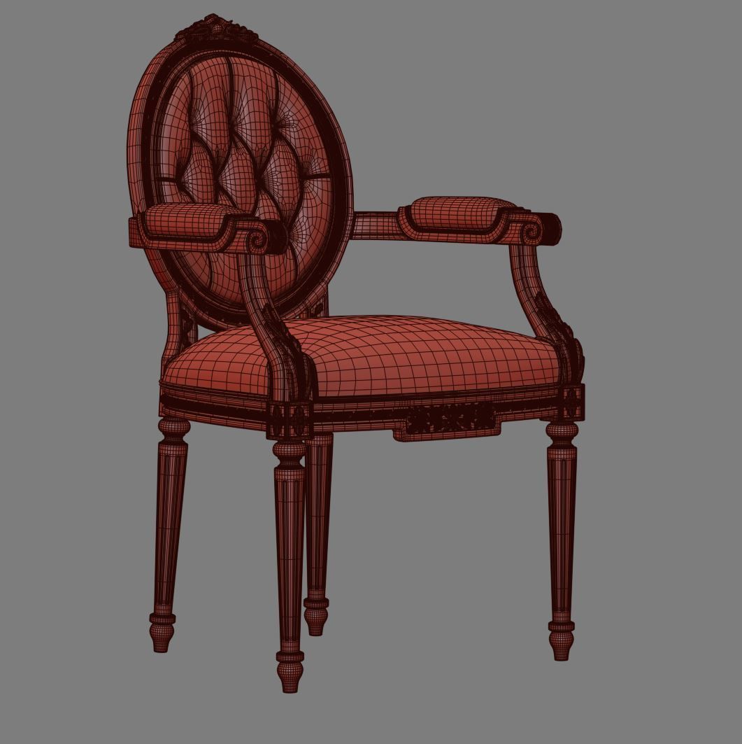 Angelo Cappellini Degas Armchair art 724 PI 3D model_3