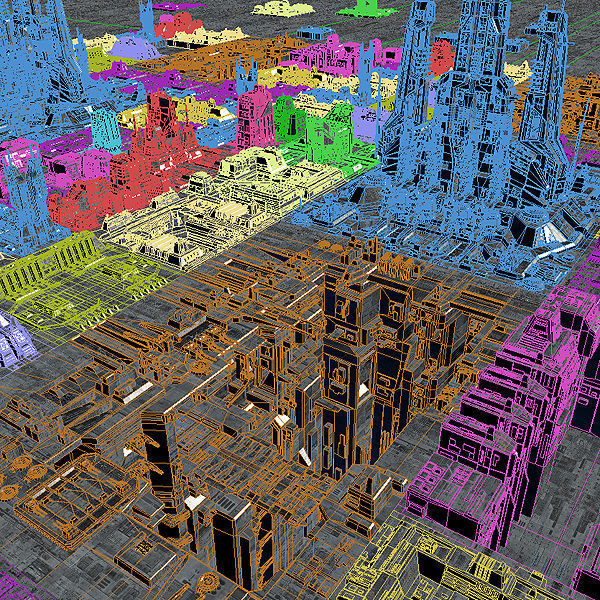 SciFi Human City - Pack Low-poly 3D model_20