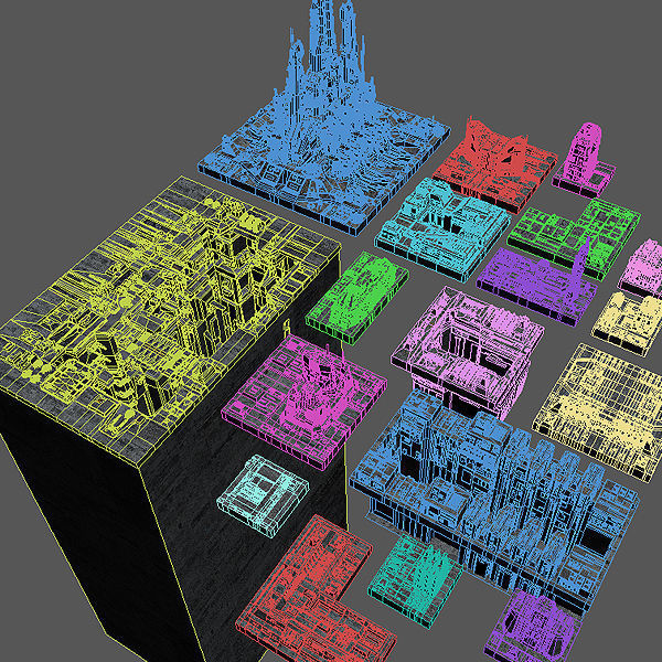 SciFi Human City - Pack Low-poly 3D model_21