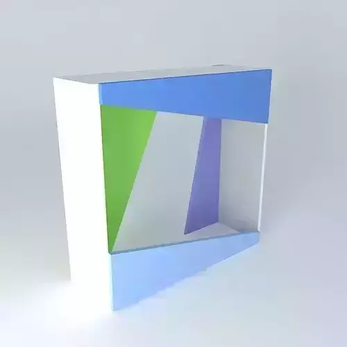 Installation asymmetrical box neon