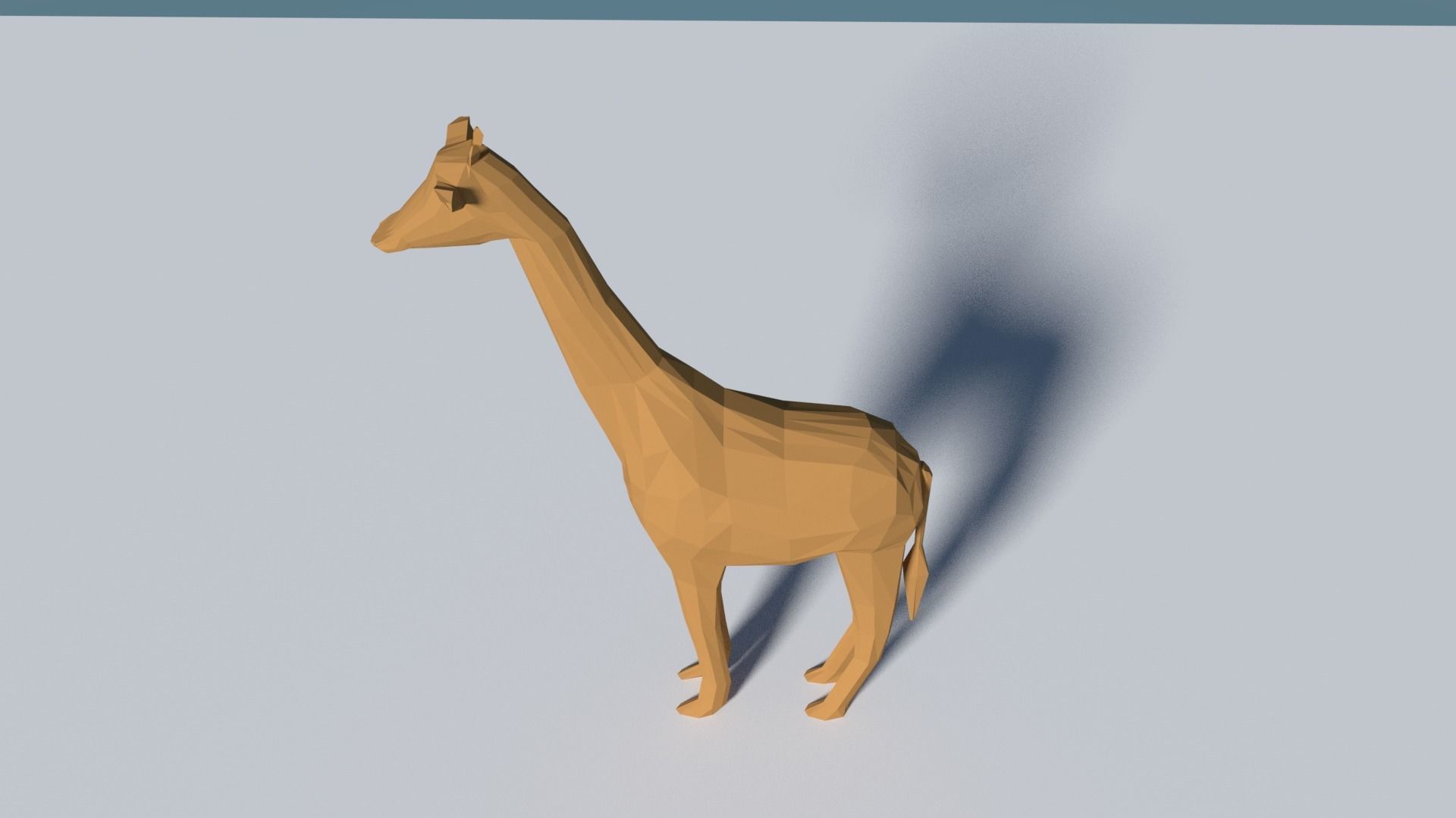 Giraffe Animal lowpoly Free low-poly 3D model_3