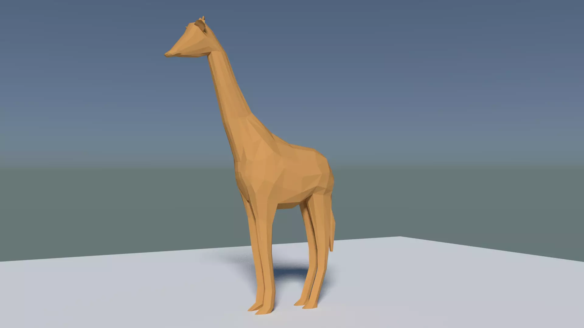 Giraffe Animal lowpoly Free low-poly 3D model_0