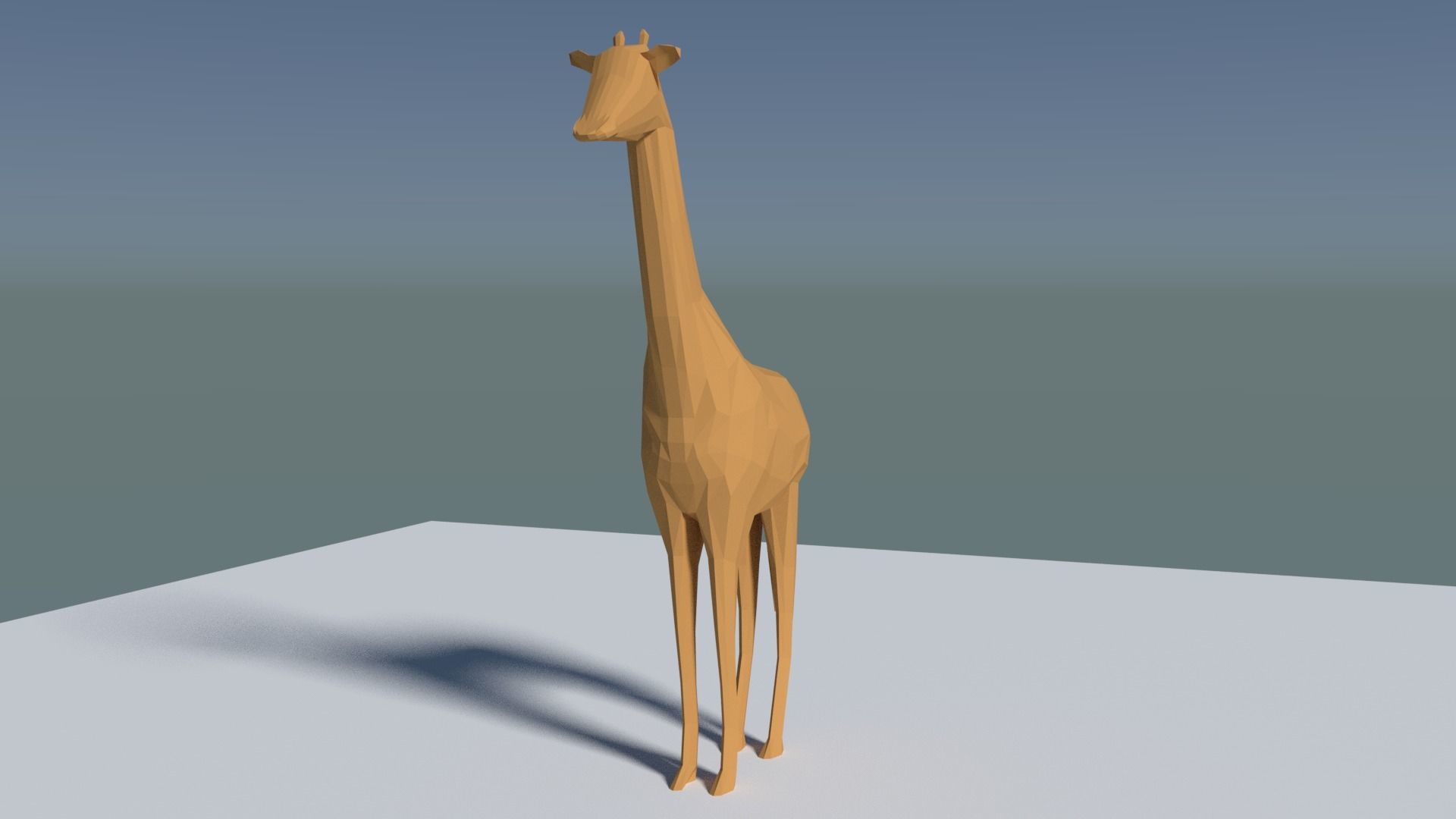Giraffe Animal lowpoly Free low-poly 3D model_1