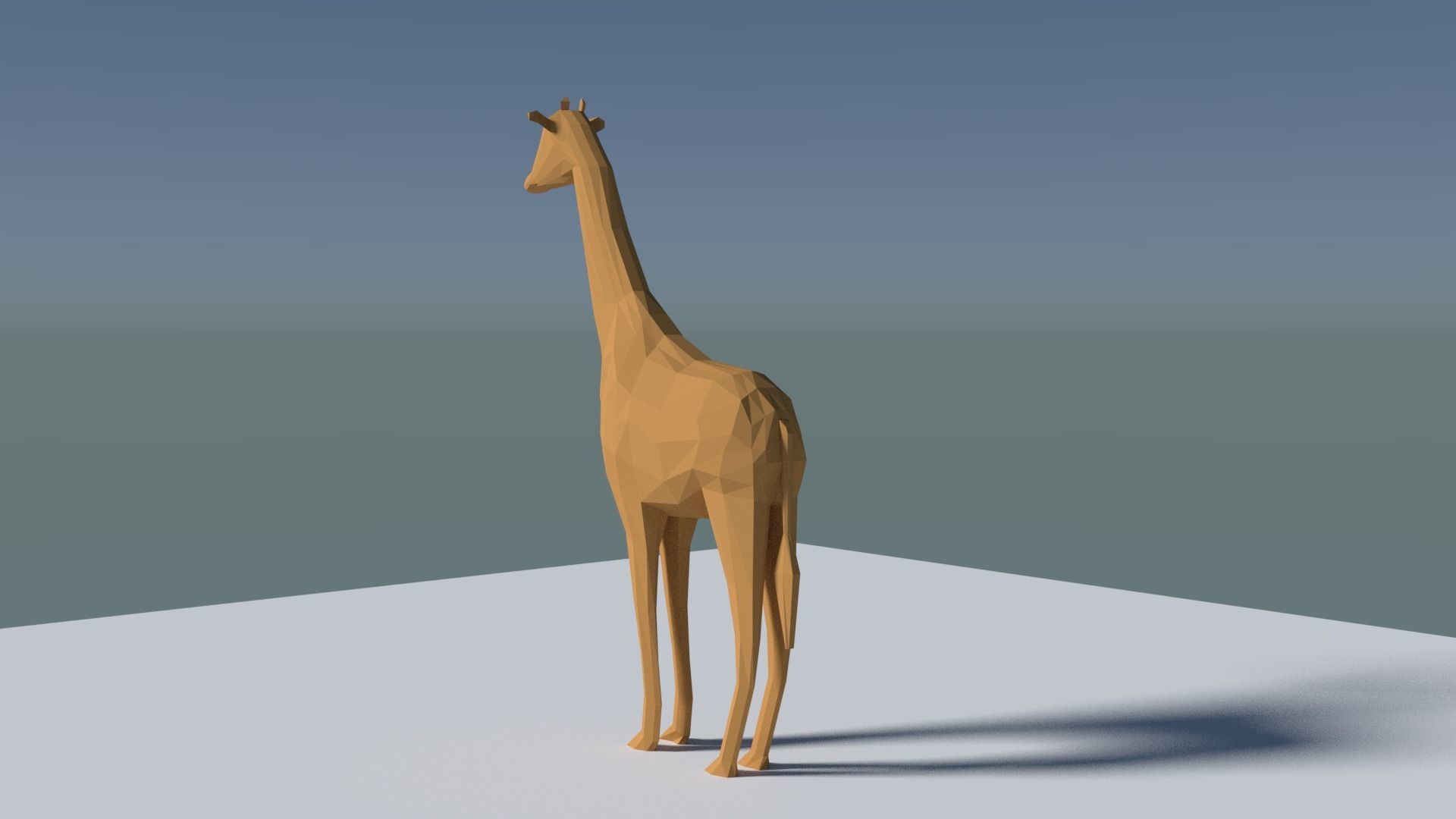Giraffe Animal lowpoly Free low-poly 3D model_2