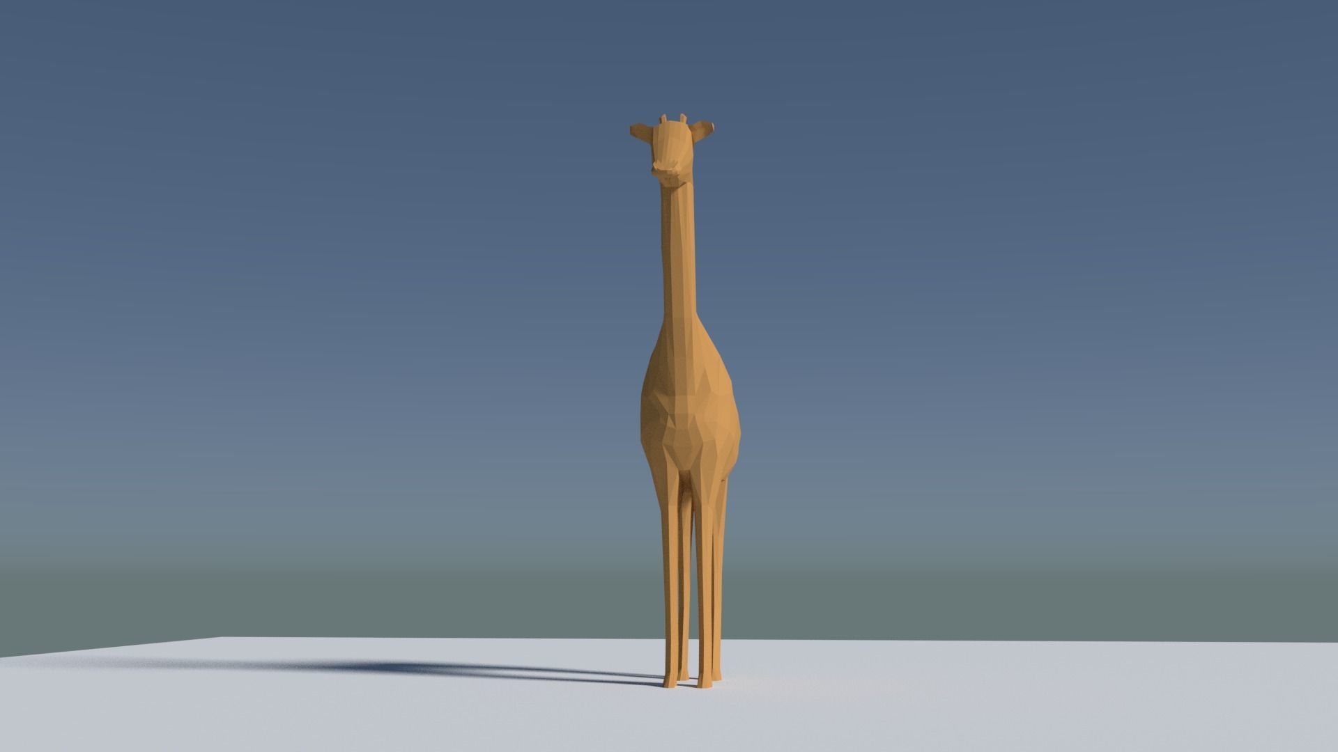 Giraffe Animal lowpoly Free low-poly 3D model_5