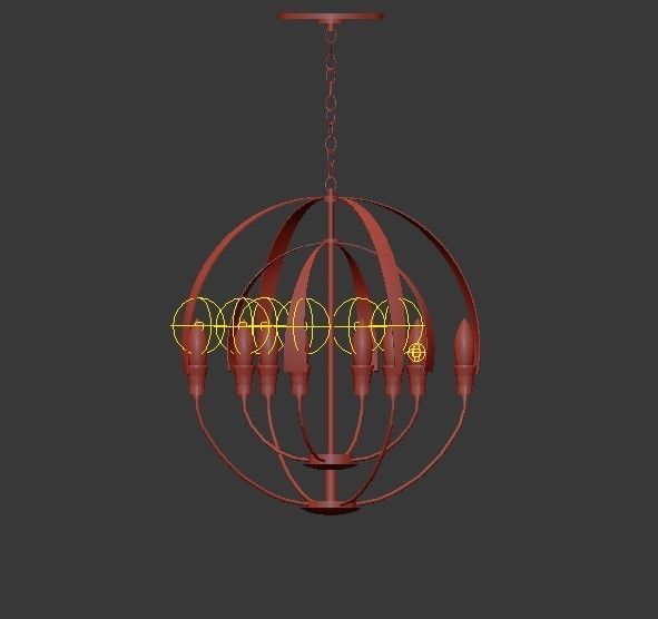 Double Cirque Chandelier 3D model_3