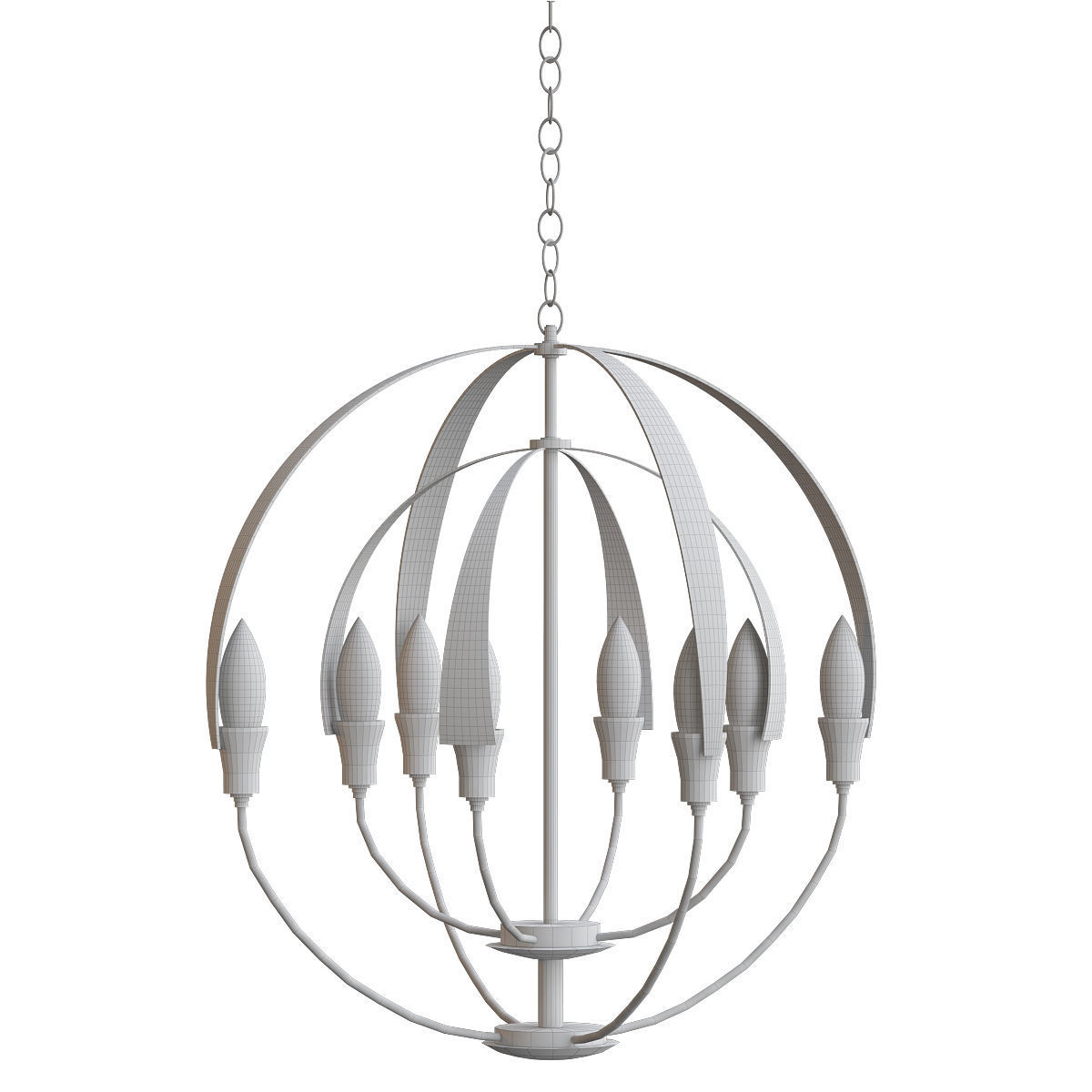 Double Cirque Chandelier 3D model_1