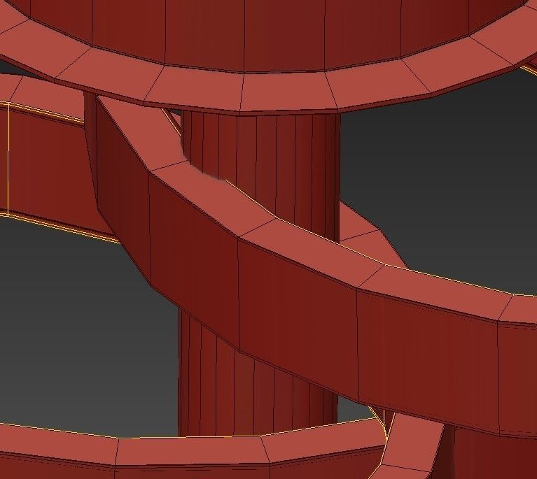 Hoopla savoy ceiling light gold 3D model_6