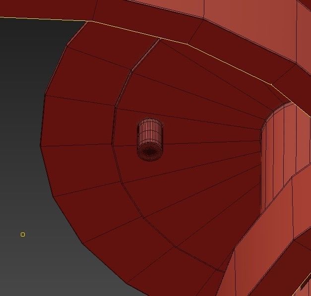 Hoopla savoy ceiling light gold 3D model_5