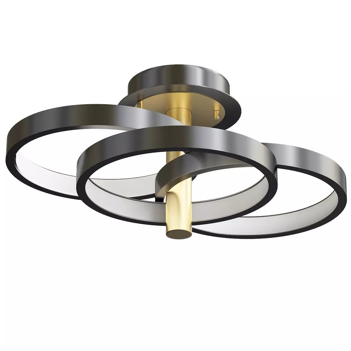 Hoopla savoy ceiling light gold 3D model_0