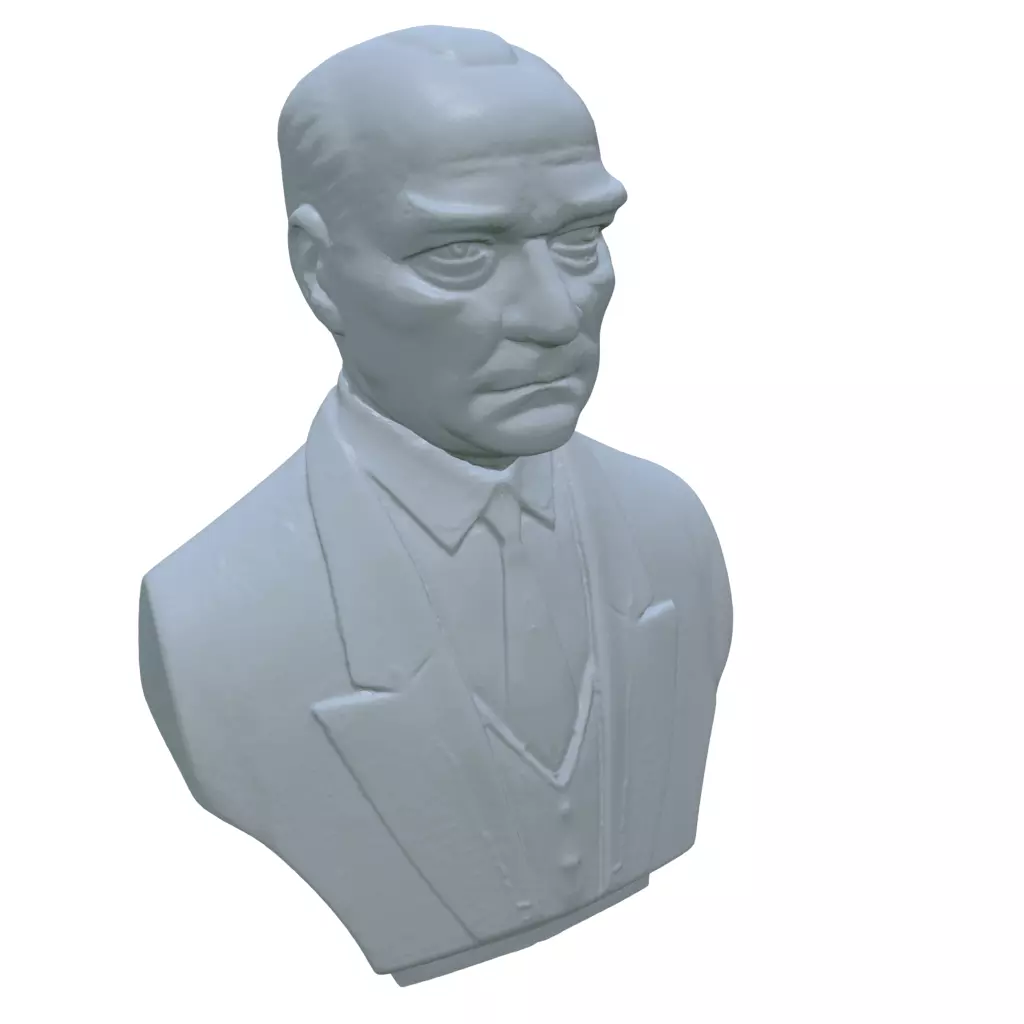 Ataturk Bust 3D Print Ready Model 3D print model_0
