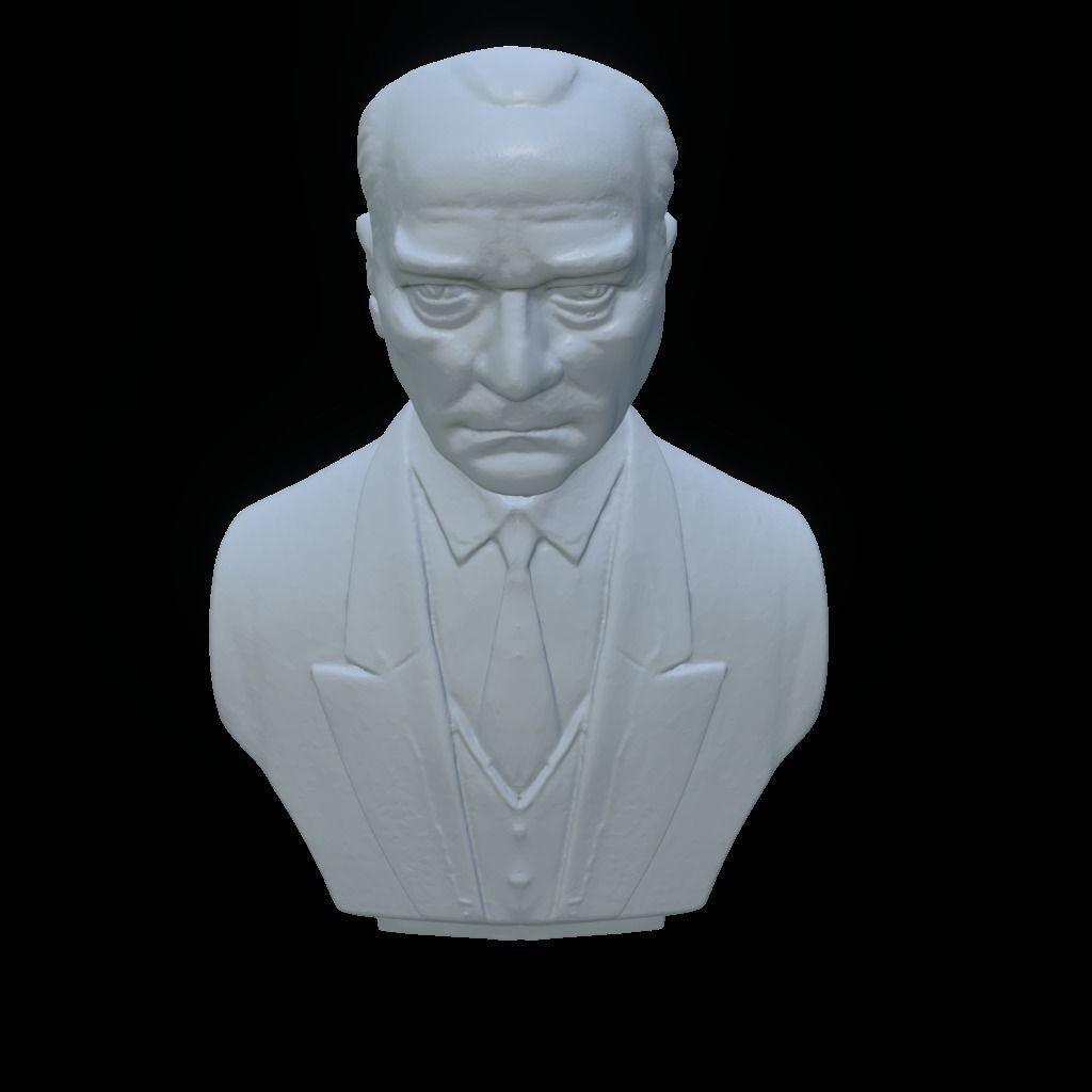 Ataturk Bust 3D Print Ready Model 3D print model_3