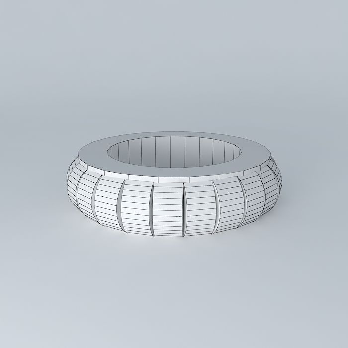 Circular bar counter Free 3D model_3