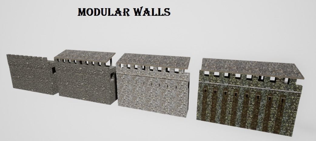 Medieval castle 3D model_6