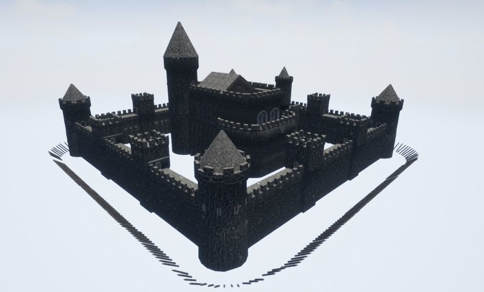 Medieval castle 3D model_11