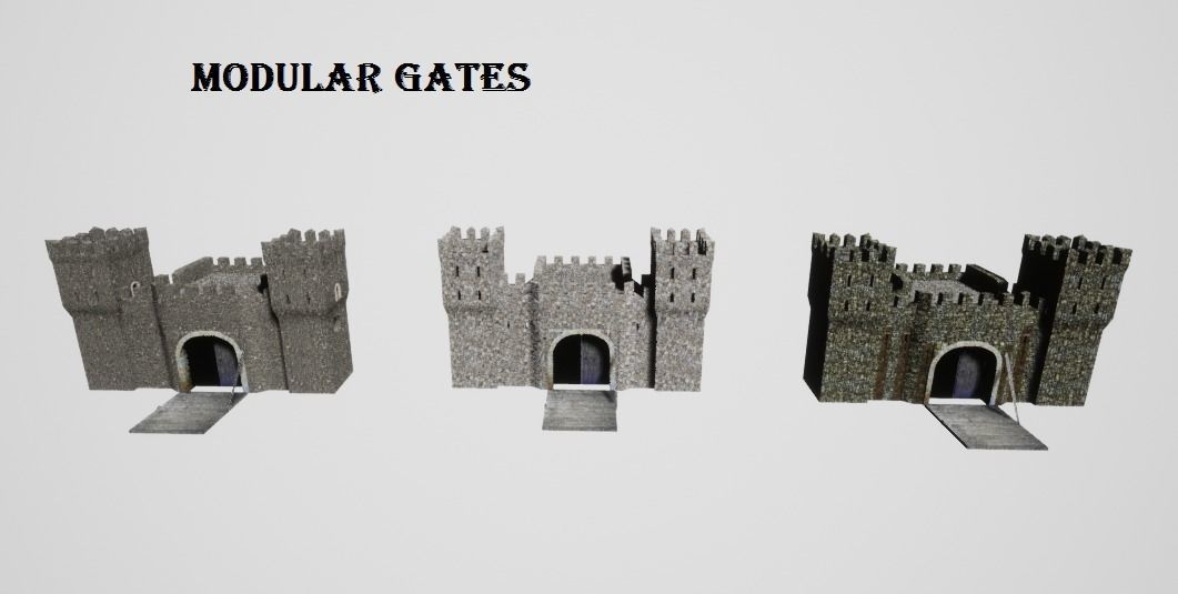Medieval castle 3D model_8