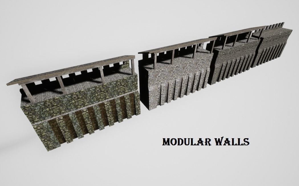 Medieval castle 3D model_5