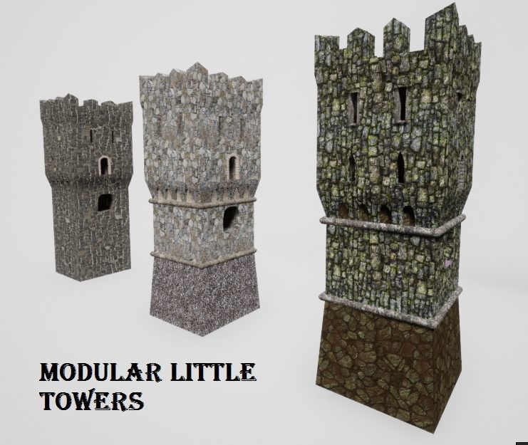 Medieval castle 3D model_3