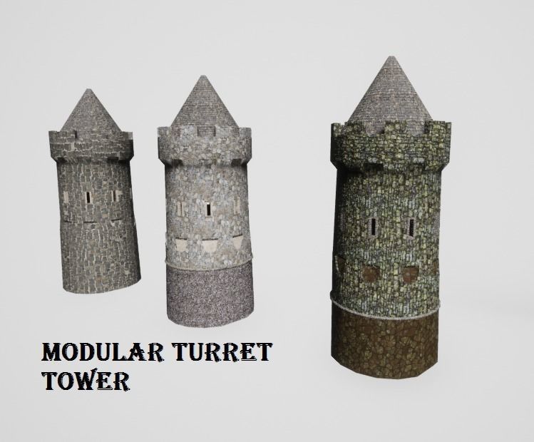 Medieval castle 3D model_4